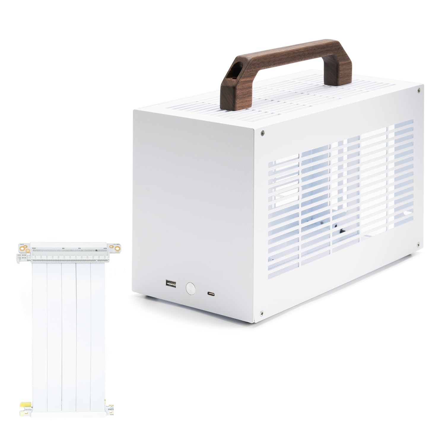 Photo 1 of SGPC K49/Portable Mini-ITX PC Gaming Case/8L Small Form Factor/CPU Cooler up to 69mm/300mm GPU & SFX PSU Support/USB 3.0 & Type-C Front I/O (8.3L with PCIe 3.0 Riser)