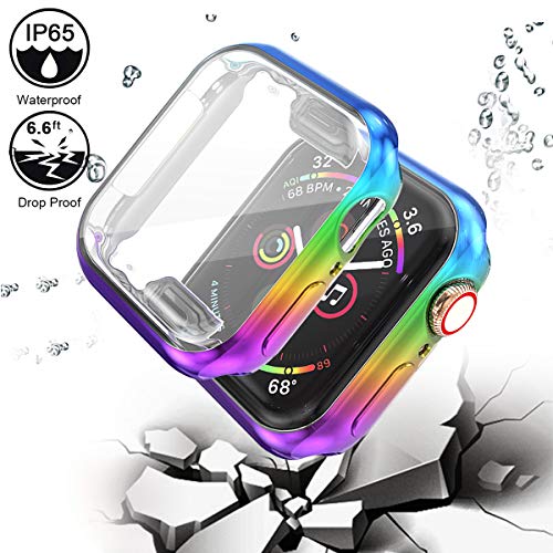 JZK Apple Watch Series 5 40mm Screen Protector,iWatch Protective Case Soft Plated TPU All-Around Ultra-Thin Bumper Cover for Apple Watch Series 4 Series 5 40mm Nike+, Edition Accessories
