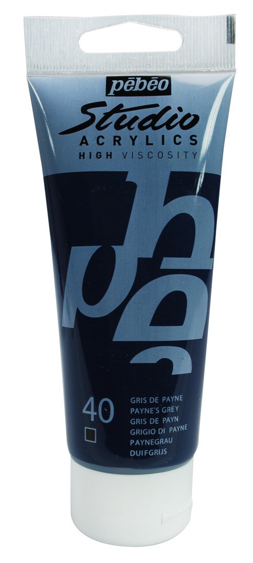 PEBEO 100 ml Studio Acrylic Paint, Payne's Grey, 831-040