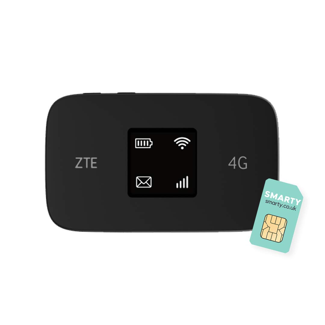 ZTE MF971RS, LTE CAT6/4G Low Cost, Super-Fast Portable Mobile Wi-Fi Hotspot, Unlocked Travel Wi-Fi, 300Mbps, 2000mAh Battery,Dual Band, 2-Year Warranty - Black