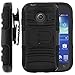 Samsung Galaxy Ace Style Case, Samsung Galaxy Ace Style Holster, Two Layer Hybrid Armor Hard Cover with Built in Kickstand for Samsung Galaxy Ace Style S765C SM-G310 from MINITURTLE | Includes Screen Protector - Black
