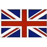 ANJOR United Kingdom UK Flag 3x5 Foot British National Flags Polyester with Brass Grommets 3 X 5 Ft