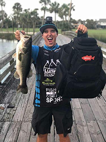 red gills fishing backpack