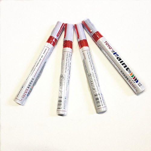 jj 4pcs car bicycle red marker paint pen tyre tire accessory tread permenent