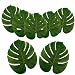 ILAWS Tropical Palm Leaves - Faux Palm Leaves - Large Palm Leaves Decorations - 24pcs Large Size (13.8 by 11.4inch) Artificial Tropical Palm Leaves for Party, Wedding; Hawaiian; Luau Decoration primary