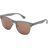 Buffalo David Bitton B0026S Mens Retro Square Sunglasses, 58 mm, Matte Crystal Grey