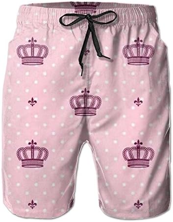 Royal Crown Imperial Unique Design Ventilation Men Beach Board Shorts Surfing Swim Trunk M-XXL