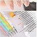 Goliton Nail Art Design Dotting Painting Drawing Polish Brush Pen Dotting Tools Set for Nail Art, Embossing Stylus for Painting (20PCS)