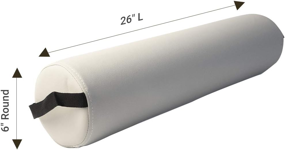 ForPro Full Round Bolster, Crème, Oil and stain-resistant, for Massage and Yoga, 6” R x 26” L : Massage Table Pads : Health & Personal Care