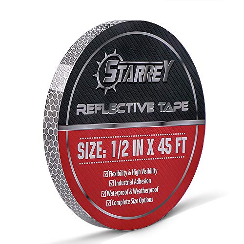High Intensity Reflective Tape White and Silver 0.5"X15' - Waterproof Self-Adhesive Glass Beads PET Tape-Reflective Tape for Trucks,Trailers,Cars-Conspicuity Tape-Cinta reflectante … - Thumbnail 7