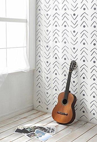Fishlane Wall Stencil for Painting - Expedited 3 days Delivery - Wall Accent - Reusable Template - Large Mylar Washable Plastic - Repeatable Pattern for Wall DÃ©cor