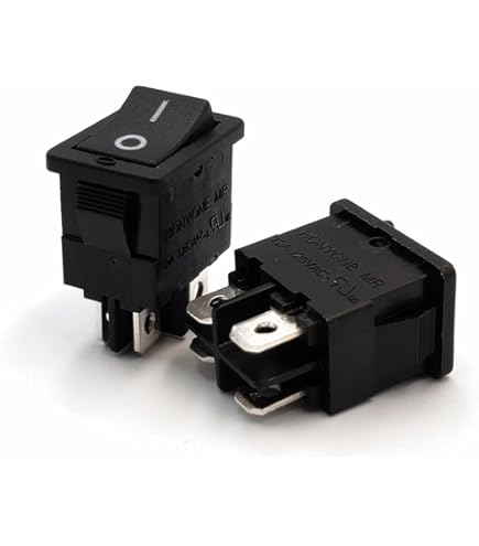 Amazon.com: Rocker Switch 5Pcs Black 15x21mm 4Pin ON-Off 2