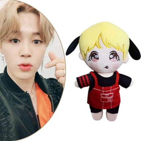 Amazoncom Bts Bangtan Boys Carton Jimin V Suga Plush Doll Toy Soft