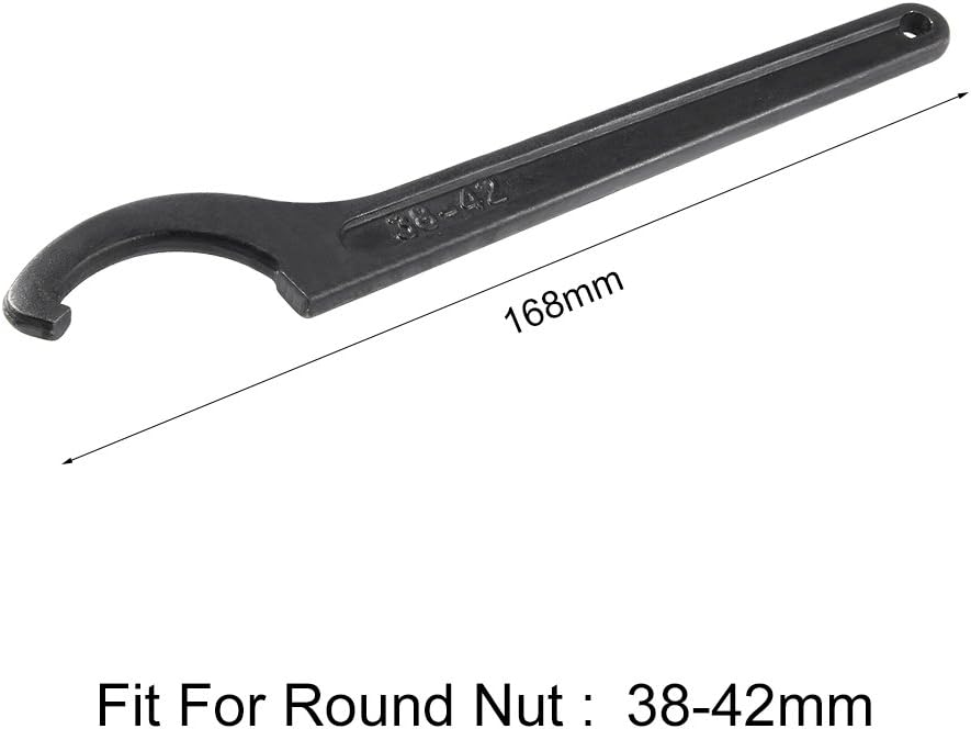 sourcing map C Hook Spanner Wrench Collet Chuck for 38-42mm Round Nut, Black - Image 3