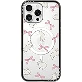 CASETiFY Compact iPhone 16 Pro Max Case [Slim and Sleek/Compatible with Magsafe / 4 ft. 2X Military Grade Drop Protection] - Rabbit Ribbon - Clear Black