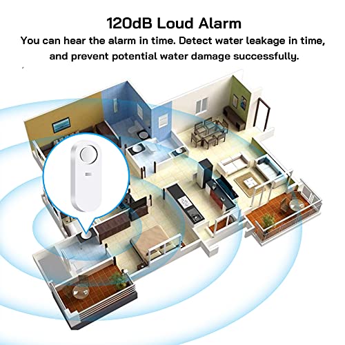 Water Alarm Detector 2 Pack, Sensitive Leak and
