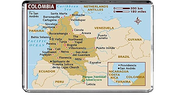 CFL M046 MAP OF COLOMBIA CALAMITA DA FRIGO ...