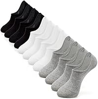 IDEGG No Show Socks For Women and Men 6 Pairs Low Cut Anti-slid Athletic Sport Line Cotton Socks with Non Slip Grip