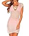 Shawhuwa Womens Sexy Lace V Neck Bikini Cover up Beach Dress Swimwear M White