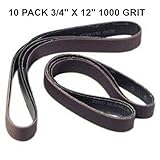 3/4”x12” 1000 Grit 10 Pk Silicon Carbide Sanding and Knife Sharpening Belts Fits Ken Onion Work Sharp