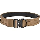 KRYDEX Quick Release Gun Belt 1.75 Inch MOLLE Inner &Outer Tactical Battle Belt with D Ring