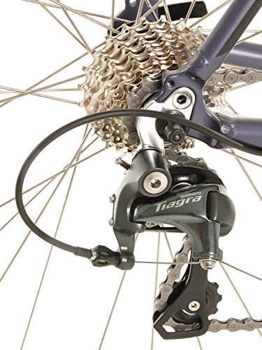 Vilano FORZA 2.0 Aluminum Carbon Tiagra Road Bike, Matte Grey, 57cm/Large