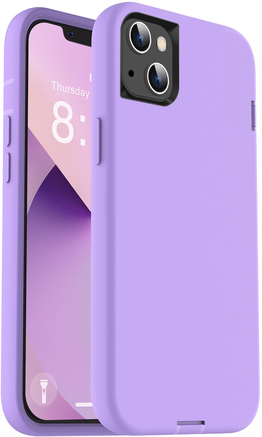 ORIbox for iPhone 13 mini Case for iPhone 12 mini Case Purple, [10 FT Military Grade Drop Protection], The Liquid Silicone Heavy Duty Shockproof Anti-Fall Case for iPhone 13/12 mini,5.4 inch, Purple — image 1