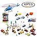 Kid's Colorful Mini Trailer Tow Construction Truck Racing Vehicle Auto World Value Pack With Durable Container Constriction Farm Set 48pcs