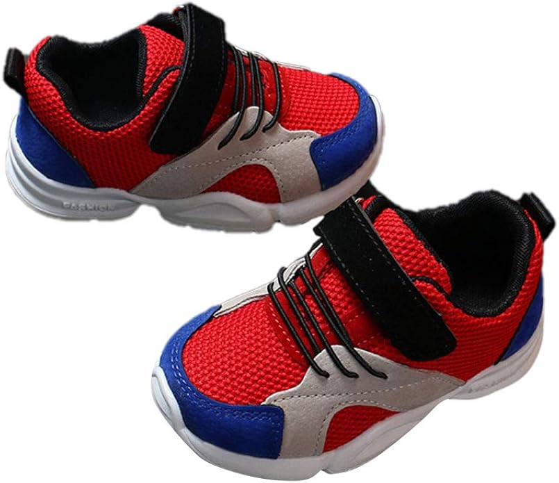Hopscotch Boys Mesh Fixed Lace Athletic Shoes in Red Color