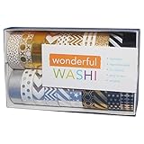 Wonderful Washi Japanese Decorative Paper Foil Craft Tape Elegant Collection Gold & Silver (Set of 20 rolls) Extra Long (32 feet!)