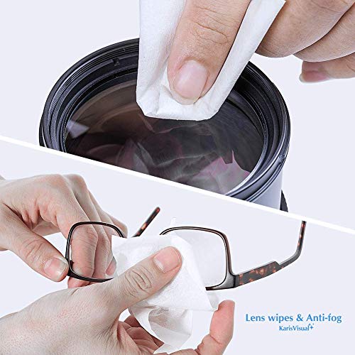 image for KARISVISUAL Optical AntiFog Lens Cleaning Wipes Pre-moistened Non-Scra