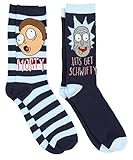 Rick And Morty Get Schwifty 2 Pack Casual Crew Socks