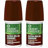 Desert Essence Natural Roll-On Deodorant, Pack of 2, 2 Fl. Oz. Each
