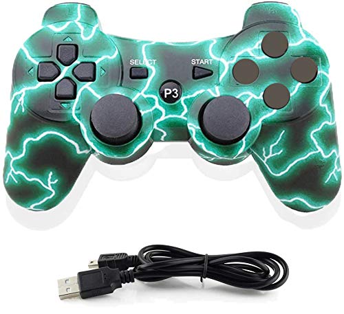 Infityle Wireless Controllers for PS3 Playstation 3 console (Green Flash)