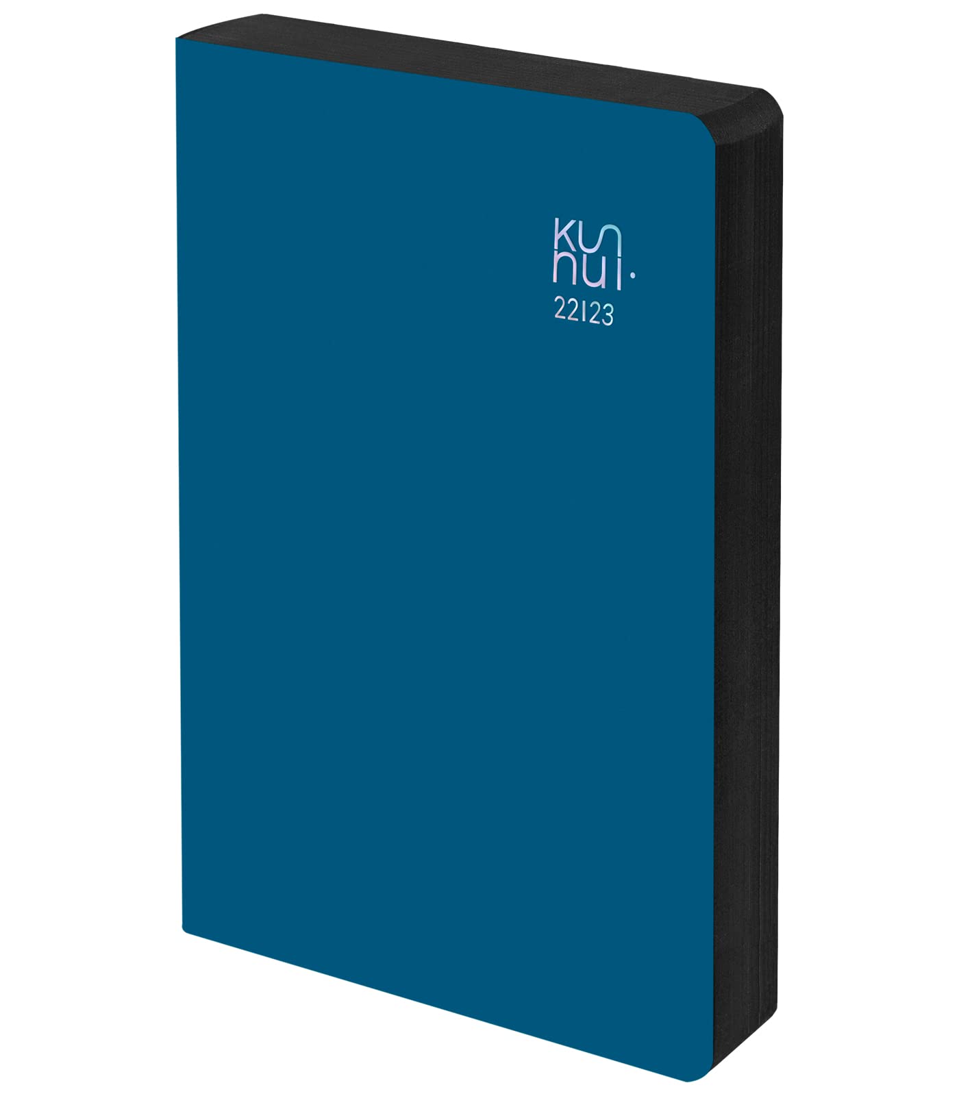 Diary 2022 2023 – Regenerated Leather – Ocean – Day Page – Size A5 – 15 x 21 cm – Language: Spanish – English – Includes 2 Record Tapes and Stickers – Kunnui