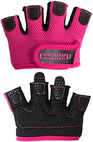 Contraband Pink Label 5537 Womens MICRO Weight Lifting Gloves w/ Grip-Lock Padding (PAIR)