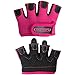 Contraband Pink Label 5537 Womens Micro Weight Lifting Gloves w/Grip-Lock Silicone Padding (Pair) - Minimalist Half Gloves - Apple Watch Friendly (Pink, Medium)