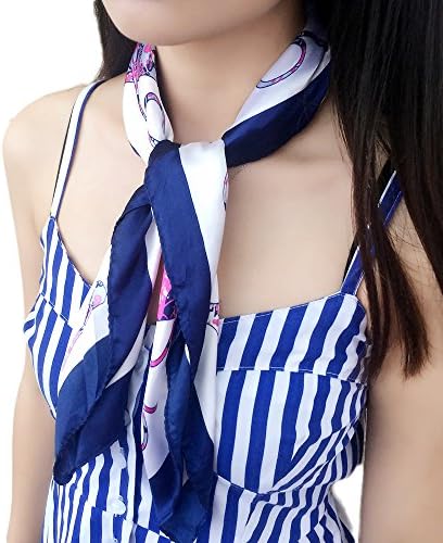 Fashion Attack Silk Euro Brand Spring Rose Peony Print Women 60cm x 60cm Square Scarf Female Muslim Headscarf Shawl