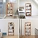 Lavish Home Bookcase for Decoration, Home Shelving, and Organization 4 Shelf, Folding Wood Display Rack for Home and Office (Light Brown)