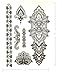 Terra Tattoos Black Tattoo Flash Sheets Designs of Butterflies, Flowers, Henna, Elephants & more! Face Tattoos for Women Waterproof Nontoxic Long Lasting 75+ Designs for Vacation, Festivals Parties