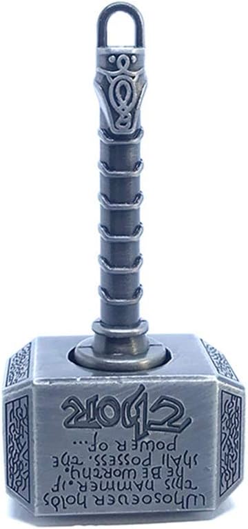 KTops Thor Hammer Fidget Spinner Hand Spinner Toy Stainless Steel Metal Fingertip Gyroscope Focus EDC ADHD Desk Toys Quake Game Keychain Gyro Toy Stress Relief Cube Fun Gifts for Adult,Black