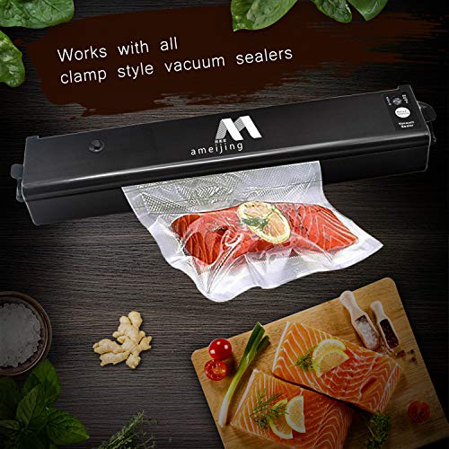 AMJ Vacuum Sealer Bags For Food Saver & Seal a Meal Vac Sealers, BPA Free, Heavy Duty Commercial Grade (5 xRoll)