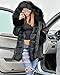 Roiii Women Thicken Warm Winter Coat Hood Parka Overcoat Long Jacket Outwear,Black,XXX-Large