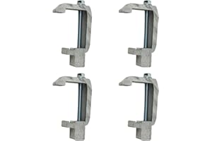 GCi STRONGER BY DESIGN G-121 Utility Cargo Rail System Mounting Clamps for Caps and Shells on Toyota Tundra '07 & Newer, Tacoma '05 & Newer and Jeep Gladiator (.0812 inch, 4 pk G-121)