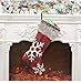 WUJOMZ Christmas Stockings 2022, 18 Inches Burlap with Large Plaid Snowflake and Plush Faux Fur Cuff Stockings, for Home Decor (2 Pcs Plaid Snowflake)