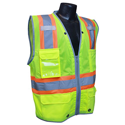 Radians SV6HG-2X Class 2 Heavy Duty Two Tone Surveyor Vest, Hi-Viz Green, XX-Large
