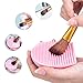 MelodySusie 2 Pack Makeup Brush Cleaner Silicone Makeup Brush Egg Glove Scrubber Board Cosmetic Clean Tools 3 Fingers Brush Cleaner - Blue+Pink(2 Pack)