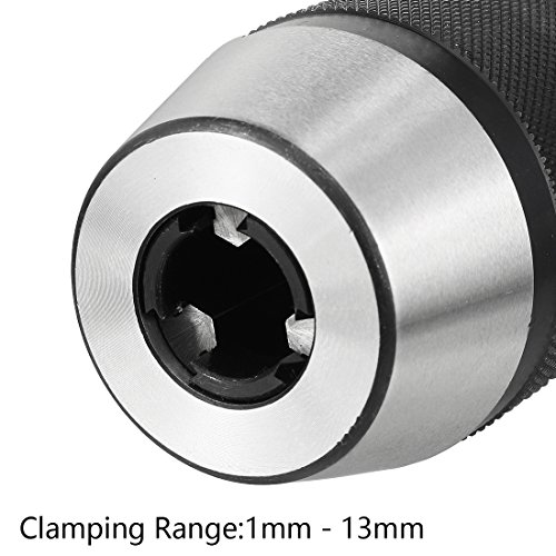 uxcell Keyless Drill Chuck MT2 Morse Taper Mount Adjustable 1/32"1/2