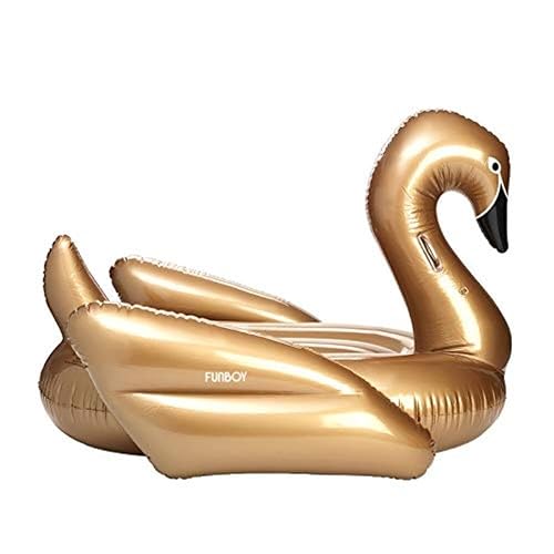 FUNBOY Giant Inflatable Gold Swan Pool Float, Luxury Float for Summer ...