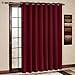 Rose Home Fashion Blackout Sliding Door Curtains, Room Darkening Thermal Insulated Curtains for Living Room Bedroom, Sliding Glass Door Drapes, 1 Panel, W100 x L84, Burgundy